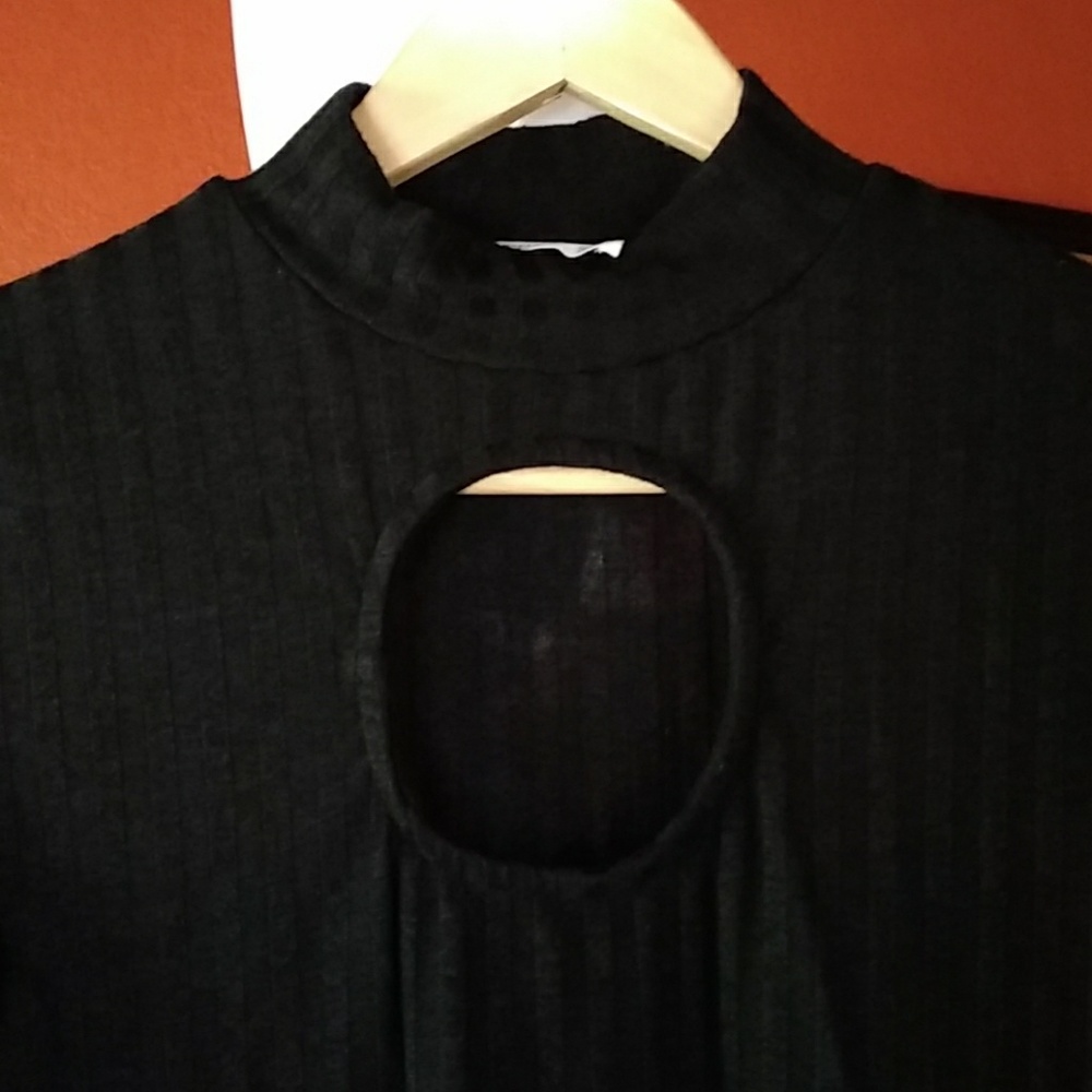 Mango Keyhole Body Con Dress LBD - Picture 3 of 3
